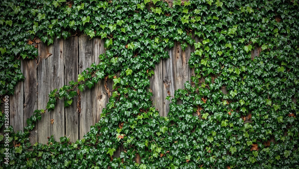 Rustic wall covered in lush green Boston ivy creating a stunning natural tapestry Rustic wall covered in lush green Boston ivy creating a stunning natural tapestry