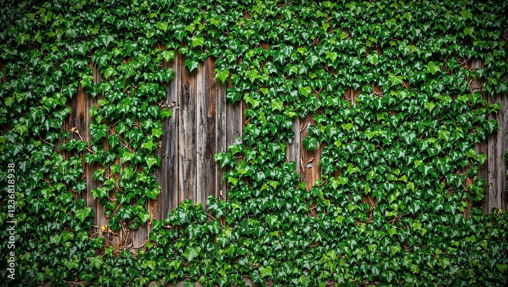 Rustic wall covered in lush green Boston ivy creating a stunning natural tapestry Rustic wall covered in lush green Boston ivy creating a stunning natural tapestry