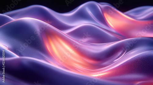 Wallpaper Mural Colorful waves undulate softly, illuminated by warm lighting, showcasing a blend of vibrant hues Torontodigital.ca