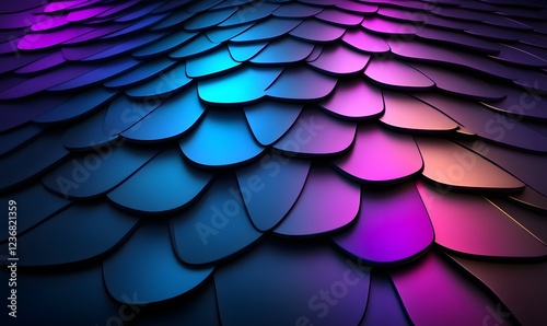 Abstract iridescent scales background texture