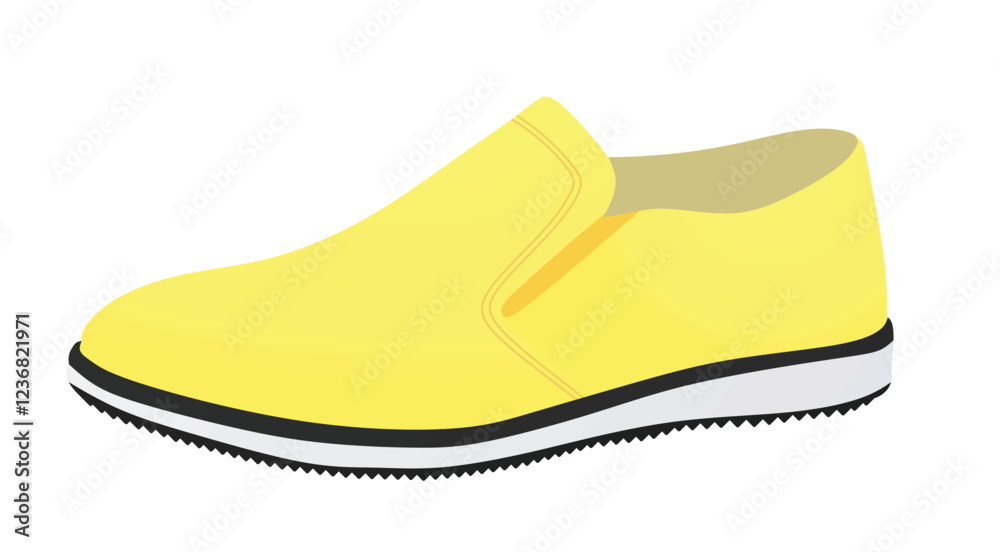Yellow fashion shoe. vector illustration Yellow fashion shoe. vector illustration