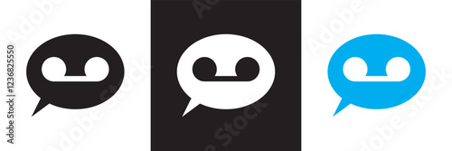 Voicemail icon.  isolated on white and black background. vector illustration. EPS 10