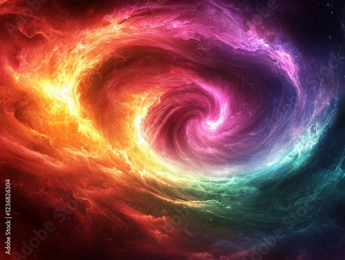 Wallpaper Mural Mesmerizing Neon Vortex Swirls in Cosmic Space like Backdrop Torontodigital.ca