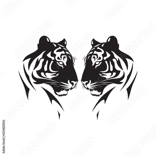 Tiger vector design isolated on white background
