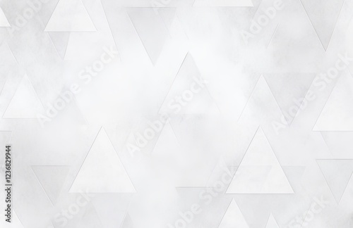 A gray and white paper background with three triangles in the center photo