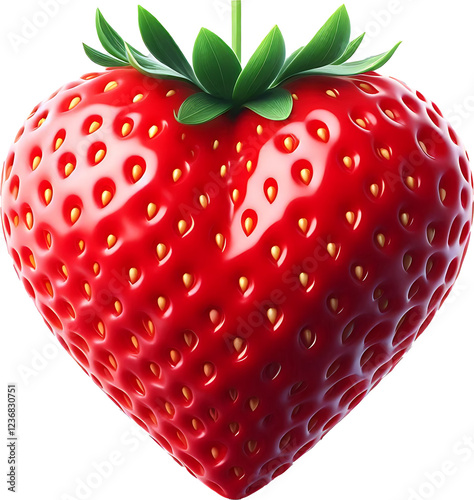 heart shaped strawberry, Heart Shaped Strawberry Icon,  Fresh Berry Love Symbol for Food and Health Designs, Strawberry Heart Logo , Romantic Fruit Emblem for Healthy Lifestyle and Branding 