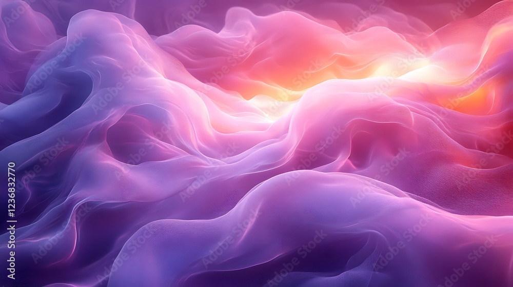 Fototapeta premium Abstract Purple Pink Wavelike Pattern Design