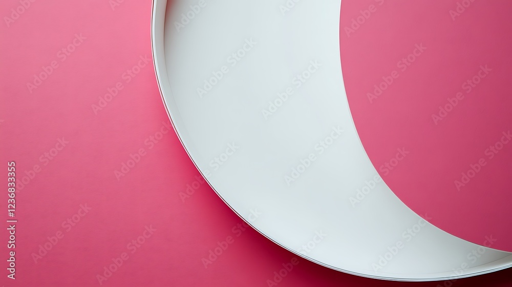 Abstract Pink and White Curving Shape Design Abstract Pink and White Curving Shape Design