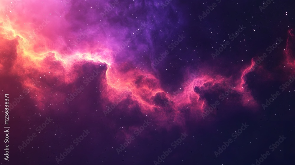 Fototapeta premium Mesmerizing cosmic explosion of vibrant stellar energies in the vast expanse of the universe showcasing the dynamic and captivating nature of the cosmos