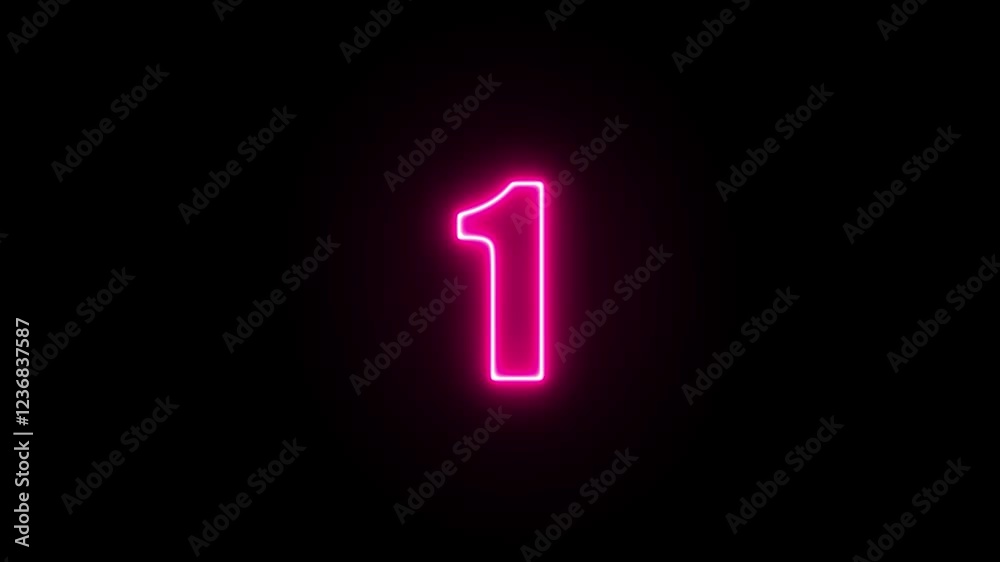 Number 1. Blue and Red Neon Futuristic Effect. Trendy Glow Lighting. 4K Video Animation Neon light number, laser ray appears on black background . Number 1. Blue and Red Neon Futuristic Effect. Trendy Glow Lighting. 4K Video Animation Neon light number, laser ray appears on black background .