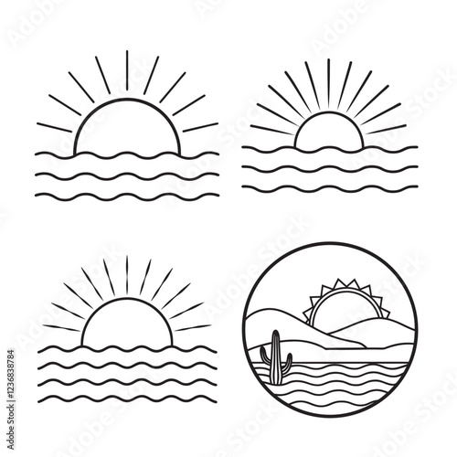 sunset and sun rise in water