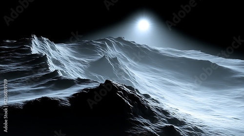 Celestial Mountains Basking in Suns Light