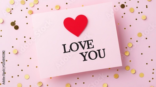 A cute pink card with 