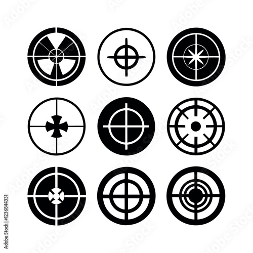 Target Icons in Vector design 
