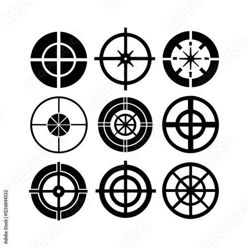 Target Icons in Vector design 