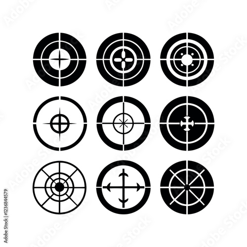 Target Icons in Vector design 