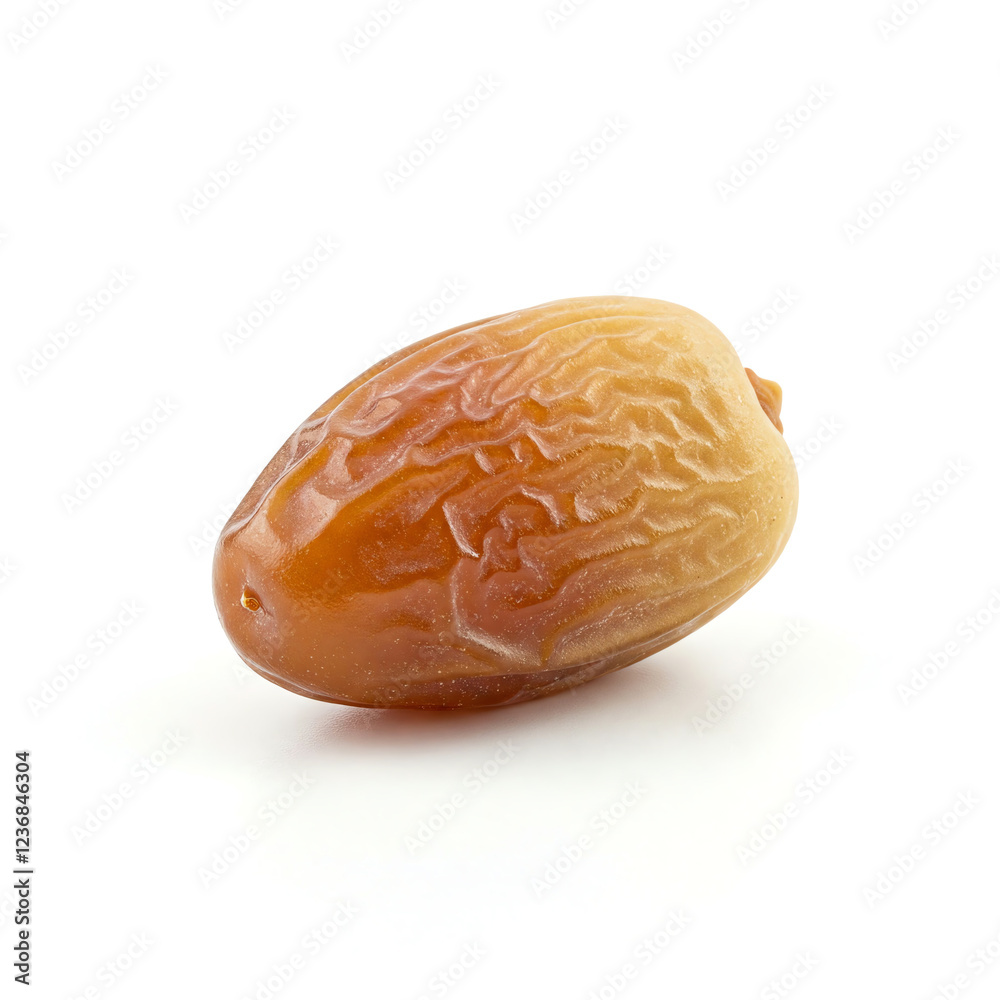 Fototapeta premium sliced ripe date fruit on white background
