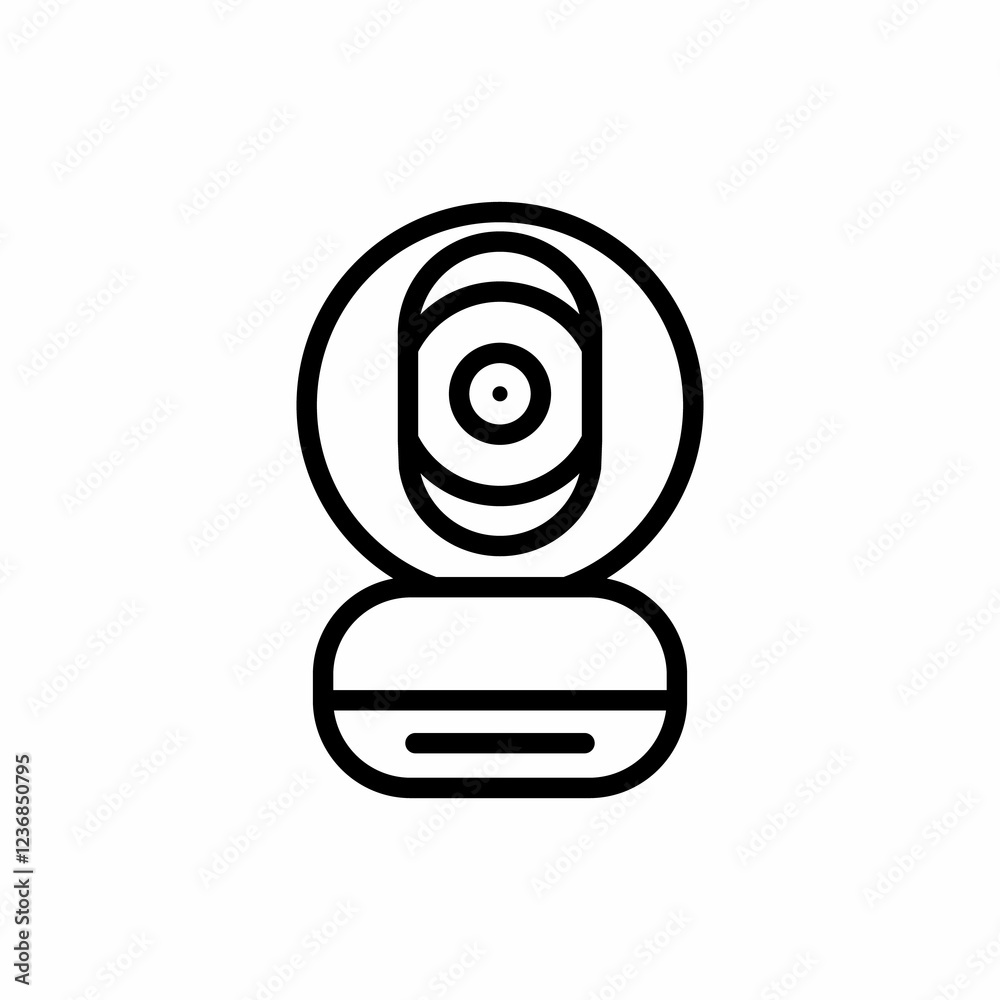 CCTV icon, video surveillance made linear style, sign camera for use logo and other design CCTV icon, video surveillance made linear style, sign camera for use logo and other design
