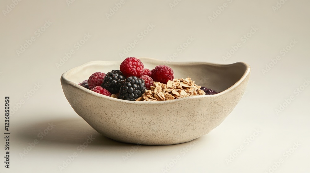 Acai bowl with berries, granola, and almond flakes. A nutritious and colorful superfood breakfast, rich in antioxidants and perfect for a healthy lifestyle. Acai bowl with berries, granola, and almond flakes. A nutritious and colorful superfood breakfast, rich in antioxidants and perfect for a healthy lifestyle.