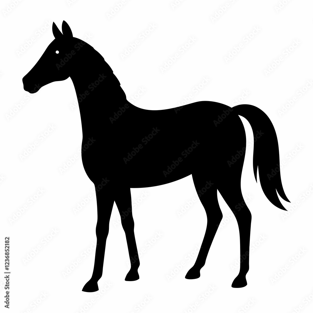 Obraz premium horse silhouette isolated on white