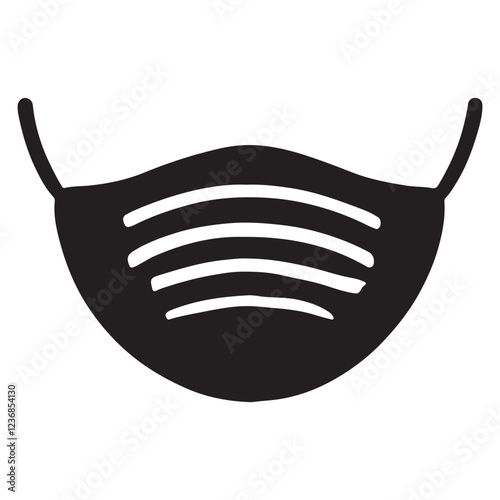 Face Mask Silhouette Vector Illustration Design photo