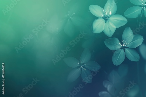 Soft, dreamy background with a gradient of cool teal and emerald green hues, creating an ethereal atmosphere. Perfect for backgrounds or a screensaver