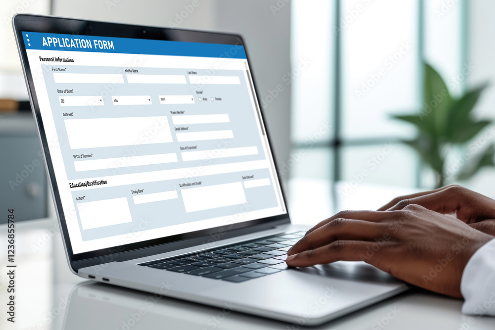 Online application form for brisk registration on the internet website Online application form for brisk registration on the internet website