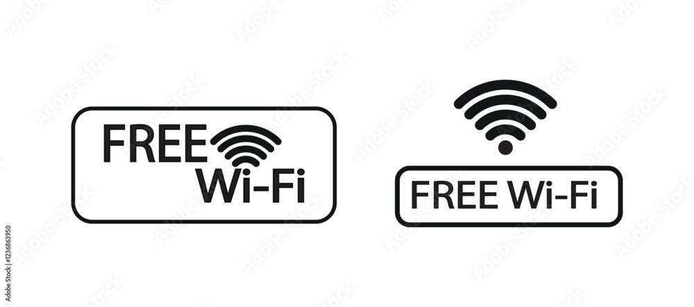 Free wifi icon set, free wifi sticker. Free internet connection symbol, Benefits Of Providing Free Wifi sign for cafe, shopping mall, restaurant. png and vector illustration on transparent background. Free wifi icon set, free wifi sticker. Free internet connection symbol, Benefits Of Providing Free Wifi sign for cafe, shopping mall, restaurant. png and vector illustration on transparent background.