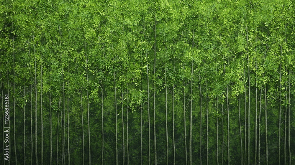 Fototapeta premium Lush green bamboo forest background.