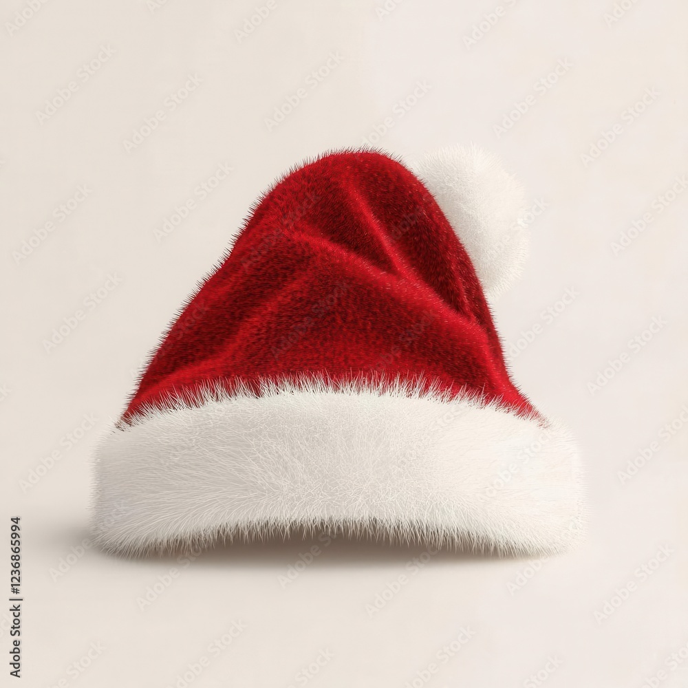 3D Santa's Hat Isolated on White Background 3D Santa's Hat Isolated on White Background