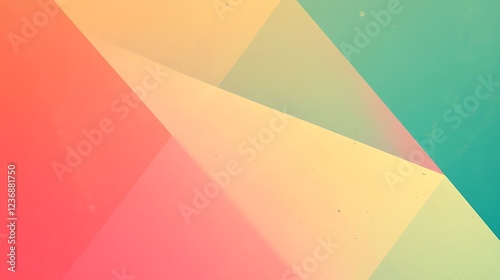 Abstract Geometric Pastel Color Block Design