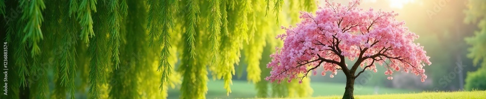 spring willow tree in full bloom with fluffy flowers, trees, blossoms, blooming flowers spring willow tree in full bloom with fluffy flowers, trees, blossoms, blooming flowers