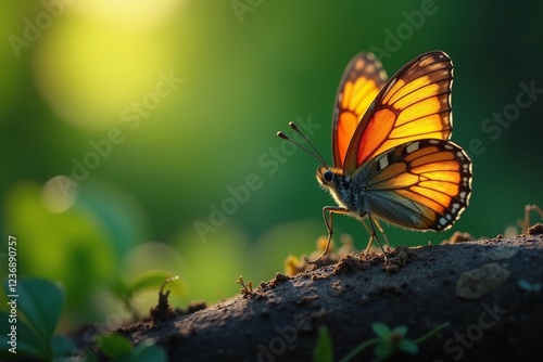 Einige Augen in einem Auge mit einem kleinen Schmetterling, wilde tiere, lebendig