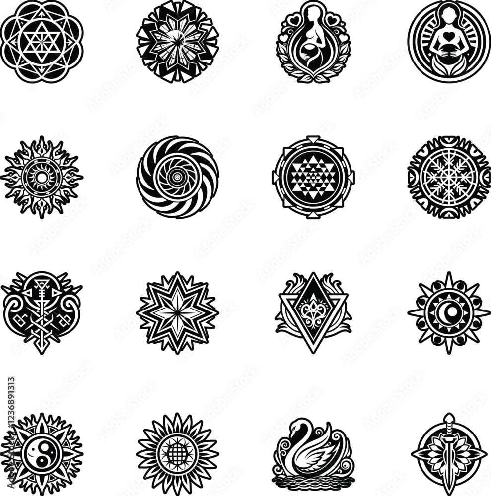 Set of Fertility And Feminine Symbol Glyph Icons
Set of Fertility And Feminine Symbol Glyph Icons