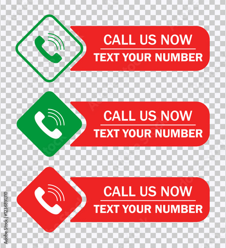 Call Us Button - Phone Icon with Call Number for Support and Service