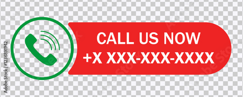 Call Us Button - Phone Icon with Call Number for Support and Service