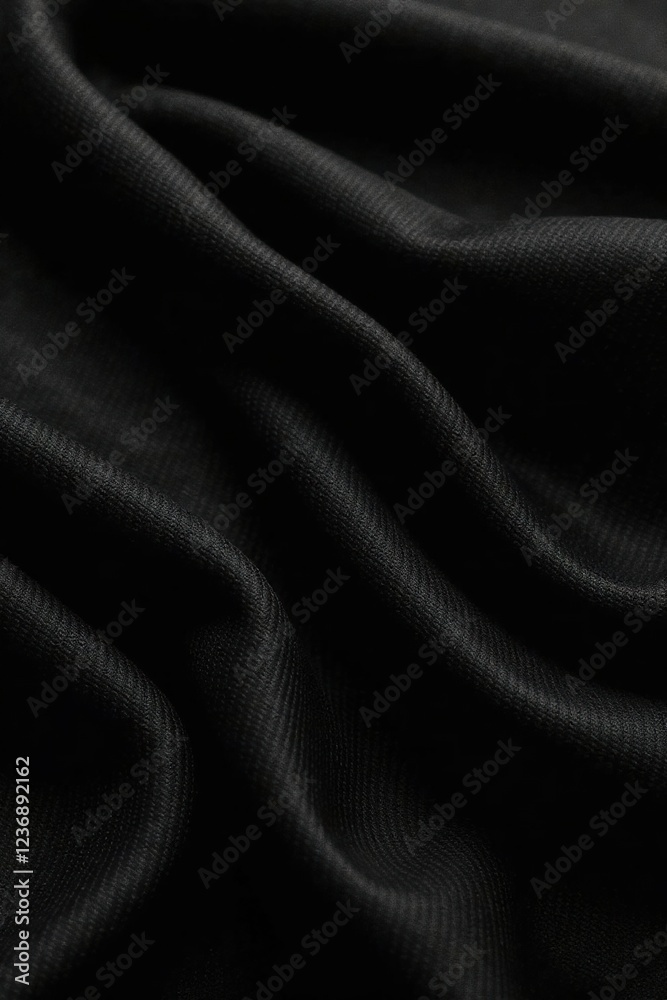 Black silk fabric with subtle texture and natural fibers, earthy tone, gentle weave Black silk fabric with subtle texture and natural fibers, earthy tone, gentle weave