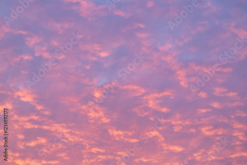 Vibrant Pastel Clouds During Sunset With Pink and Purple Hues