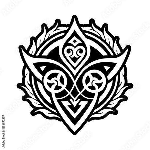 Evolve tattoo icon in glyph style