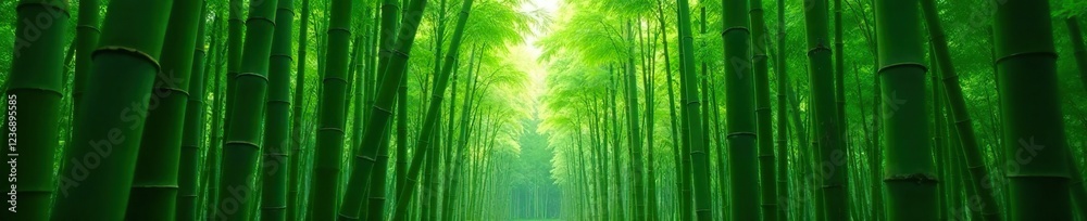 Dense forest with bamboo stalks swaying gently in wind, nature, greenery, bamboo Dense forest with bamboo stalks swaying gently in wind, nature, greenery, bamboo