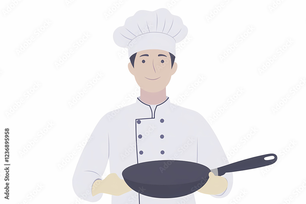 Professional chef cooking delicious food in a kitchen wearing a chef's uniform. Professional chef cooking delicious food in a kitchen wearing a chef's uniform.