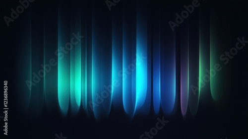 Colorful light waves abstract art digital design dark environment artistic viewpoint vibrant concept