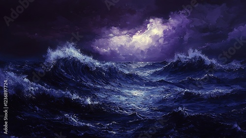 Purple waves on dark