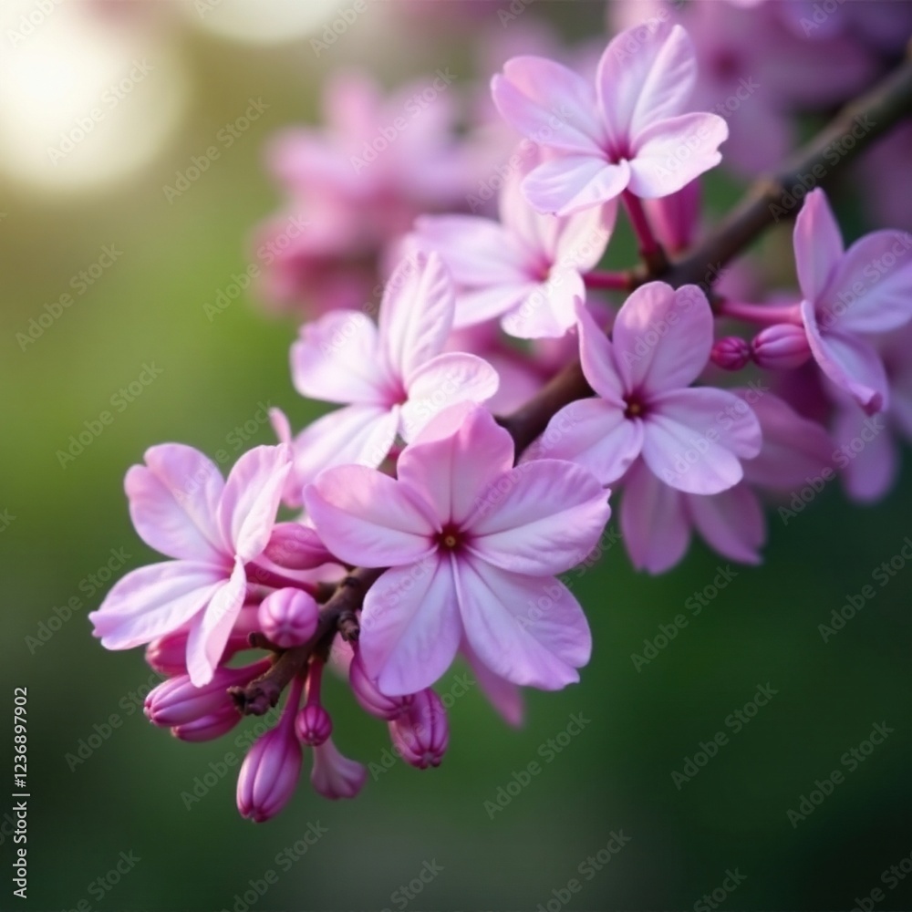 Fragrant lilac petals fall from branches of Melia azedarach tree, light purple, spring bloom, fragrant flowers Fragrant lilac petals fall from branches of Melia azedarach tree, light purple, spring bloom, fragrant flowers