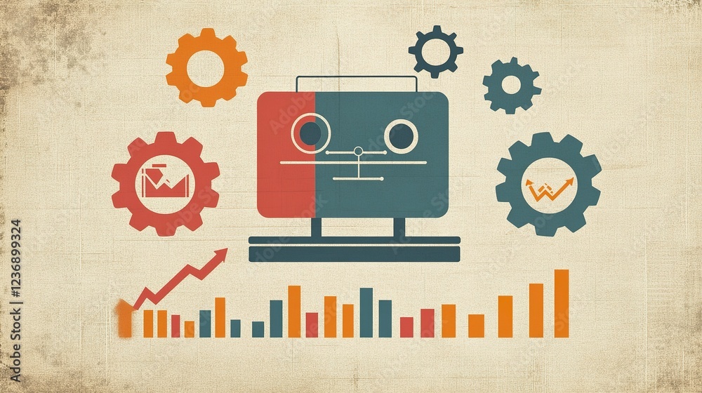 Obraz premium Business analytics dashboard showing growth and balance