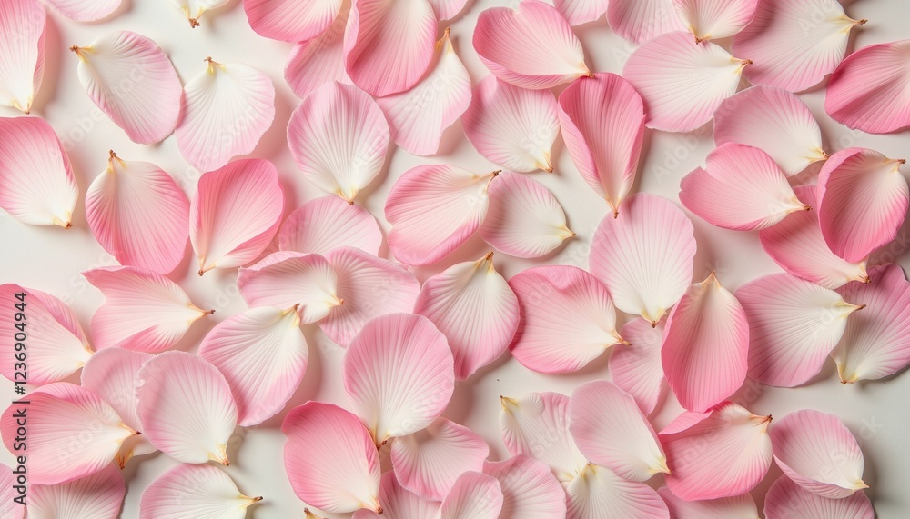 Scattered cherry blossom petals on ground in spring, seasonal beauty