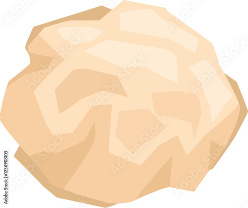 Fresh dough ball ready for baking, perfect for preparing delicious homemade bread, cookies, or pastries
