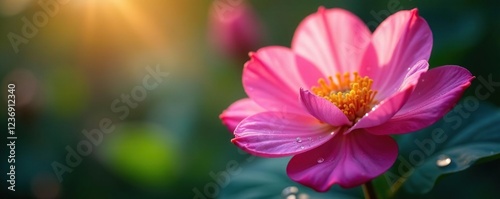 Delicate petals unfolding with dew drops sparkling, nature, flower