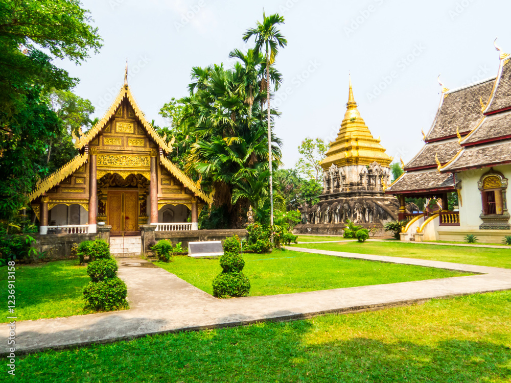 Fototapeta premium Wat Chiang Man, Chiang Mai, Thailand