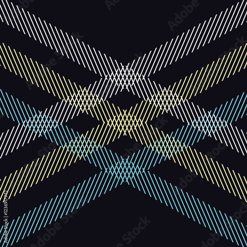 Tartan check plaid pattern. Seamless simple textured dark plaid vector illustration for flannel shirt, blanket, duvet cover, other textile print.